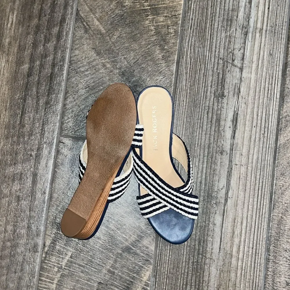 Jack Rogers crisscrossed toe 1.5” wedge sandals